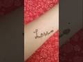 💞 beautiful ✨ L✨ letter Mehndi tattoo design 💫🤗#shorts #trending #viral #satisfying #love #tattoo 💞