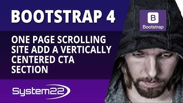 Bootstrap 4 One Page Scrolling Site Add Vertically Centered CTA Section