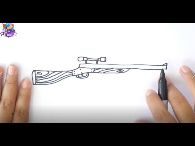 Simple Drawing Rifel Simple Rifle Drawing