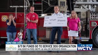 Something Good: Valdosta Fire Department presents service dog organization with $9K donation