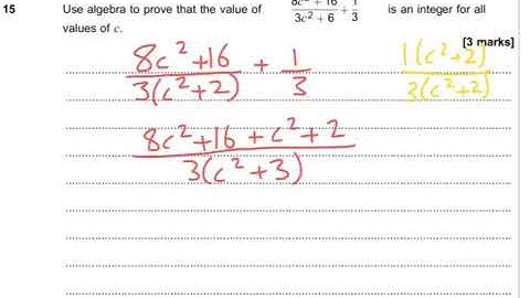 AQA Further Maths GCSE 2015 Paper 2 Q15 - Algebraic Fractions