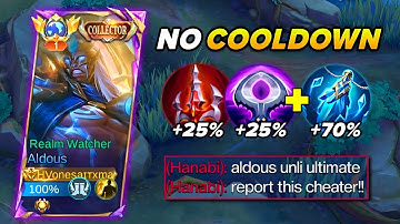 WHEN GLOBAL ALDOUS ABUSE THIS NO COOLDOWN BUILD IN SOLO RANKED GAME!!!🔥 (you must try this)
