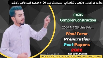 Cs606 Final Term Exam Preparation 2022 | Cs606 Past Papers | Cs606 Current Paper 2022