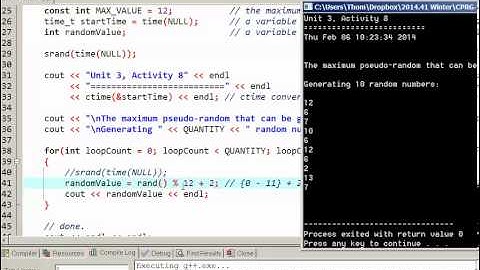 Random Numbers in C++