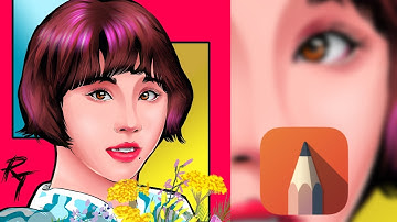 How to Vector ? # 2 | (트와이스) TWICE Son Chaeyoung | Timelapse Process in Autodesk Sketchbook Android