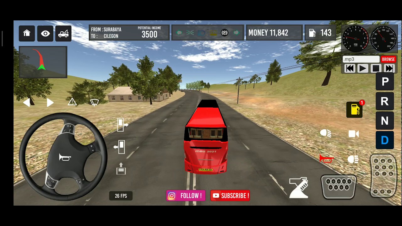 Bus simulator oleng versi dj aduh mamae, - YouTube