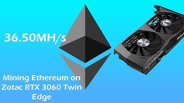 Mining ETH On Zotac RTX 3060 Twin Edge (36.50MH/s) Overclocking and Power Limit | T-Rex Miner