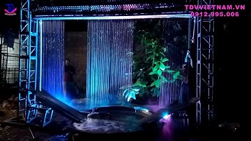Màn Nước Nghệ Thuật Dạng Thẳng | Màn Nước Rơi Chữ, Hình Ảnh, Logo