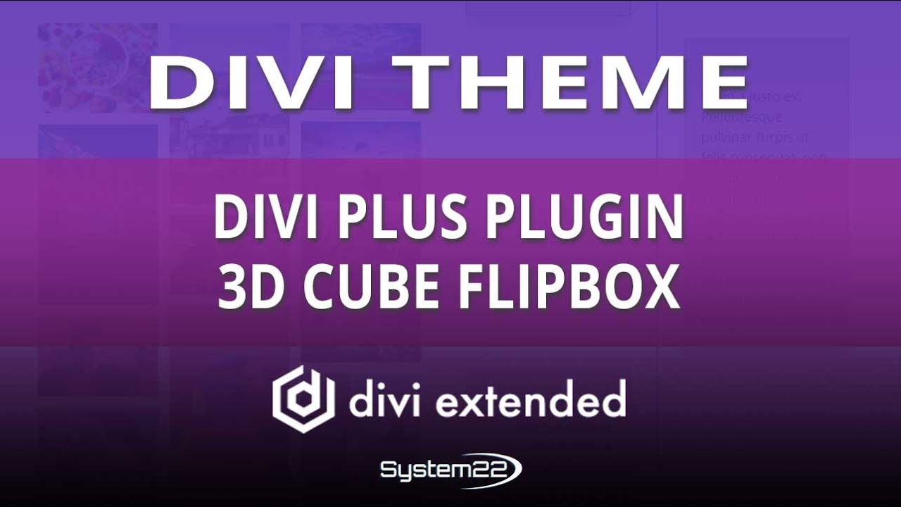 Divi Theme Divi Plus Plugin 3D Cube Flipbox 👈