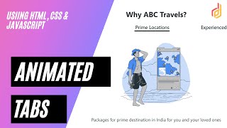 HTML & CSS Tutorial | Animated Tabs using JavaScript