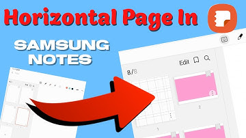 How to set horizontal page in Samsung notes | horizontal notes | hack and tricks