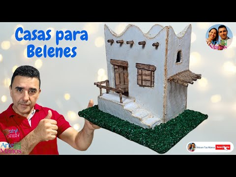 🔴Cómo Hacer CASAS PARA PESEBRES, BELENES En Cartón, Fáciles Con Arte en Tus Manos 2024