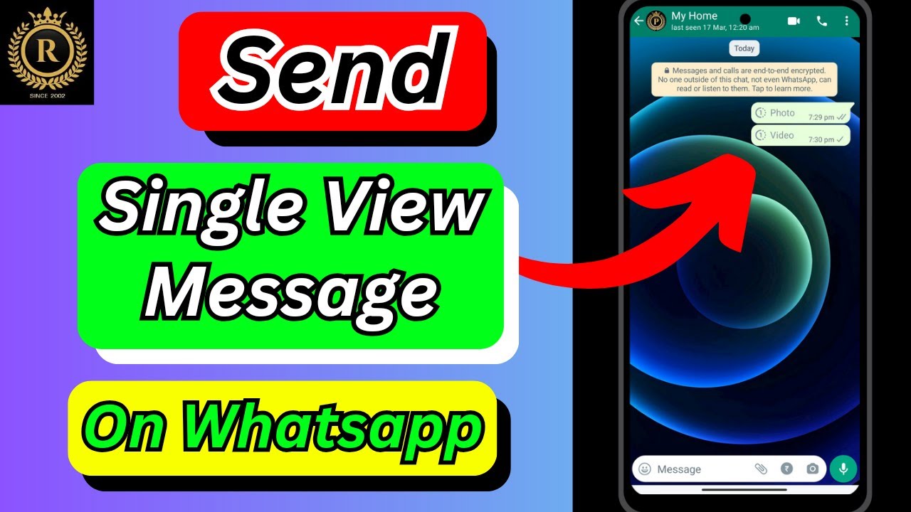 How To Send Single View Photo On Whatsapp || Whatsapp Par Single View ...