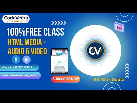 HTML Media Tags Tutorial How To Add Audio Video In HTML Codeveera Learning 