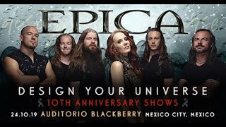 Simone Simons anunciando el próximo concierto de Epica en Auditorio Blackberry CDMX - 2019