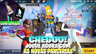 CHEGOU! SIMPSONS, RICK e MORTY, BOKU NO HERO, INCRÍVEIS E MAIS PARCERIAS NO FREE FIRE! NOVIDADES FF