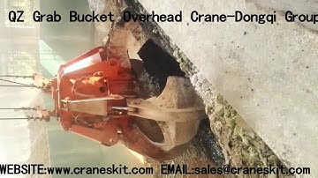 10 Ton QZ Double  Girder Grab Bucket Overhead Crane Testing