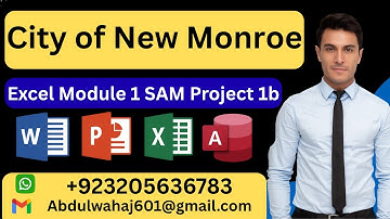 City of New Monroe Excel Module 1 SAM Project 1b