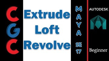 Autodesk Maya Tutorial - Surface Extrude, Loft and Revolve (Pt -01) - Session 17