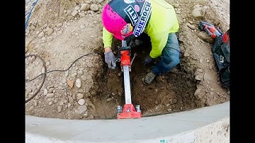 Wedge anchor wall mount and drill 8" concrete in 5 minutes with the BLUEROCK 4Z1 W/S Core Drill
