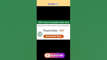 JSSC EXCISE CONSTABLE EXAM DATE "
