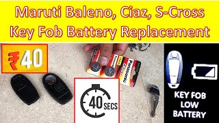 Key Fob Battery Replacement in 40 Rs at home. Step by Step Guide for Maruti Baleno, Ciaz, S Cross