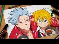 Drawing Meliodas And Ban From The Seven Deadly Sins