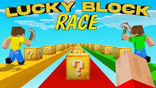 Insane Lucky Block Race Challenges in Minecraft!