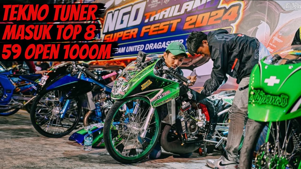 SUPERMENG BIKIN BANGGA INDONESIA | TEKNO TUNER X RIYANTO PROFESOR MASUK FINAL TOP 8 59 OPEN 1000M