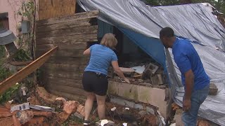 Grandaughter battling with insurance after an oak tree fell on her family home during this month's d