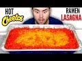 FLAMIN’ HOT CHEETOS RAMEN LASAGNA - DIY ramen noodles casserole!