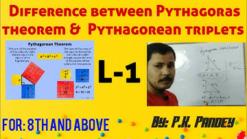 #santu_guru   DIFFERENCE BETWEEN PYTHAGORAS THEOREM & PYTHAGOREAN TRIPLETS.