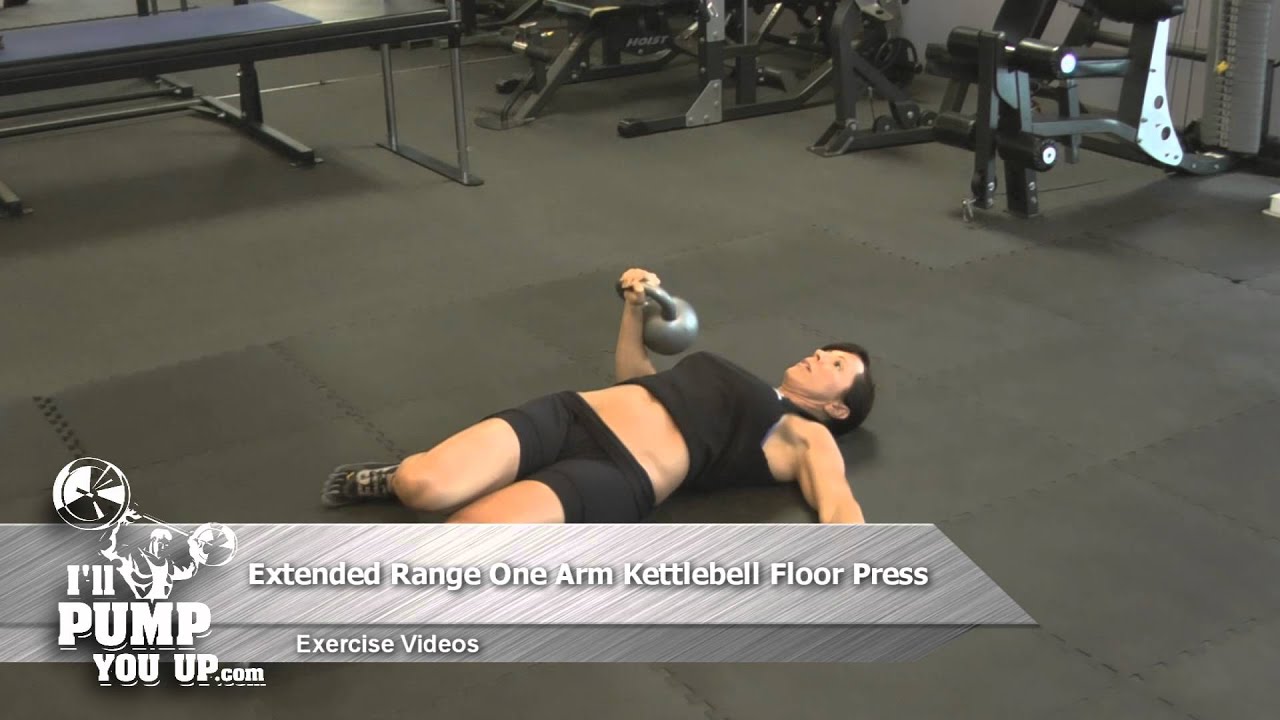 Extended Range One Arm Kettlebell Floor Press How To Youtube