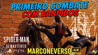 🔥 PRIMEIRO CONFRONTO COM BANDIDOS! 🕷️ Marvel’s Spider-Man Remastered PS5 4K 60FPS Gameplay