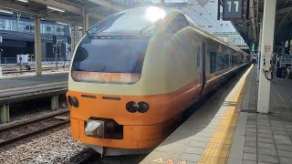 【4K / 接近放送】東北本線仙台駅・E653系いなほ編成 臨時快速郡山行到着　2022-03-23