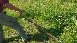 Как ручная коса справляется с не самой приятной травой. (1/2) Scything