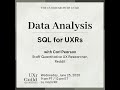 Q&amp;A of Data Analysis: SQL for UXRs (Bonus Track)