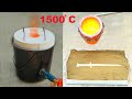 DIY Metal Melting Furnace at Home l Homemade  Metal Foundry l