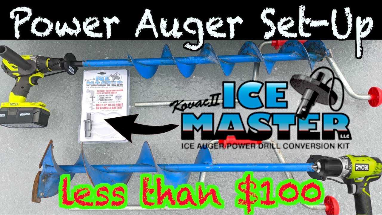 How to Set Up & Use Power Ice Auger Hand Drill, Kovac Ice Master, Mora, Ryobi