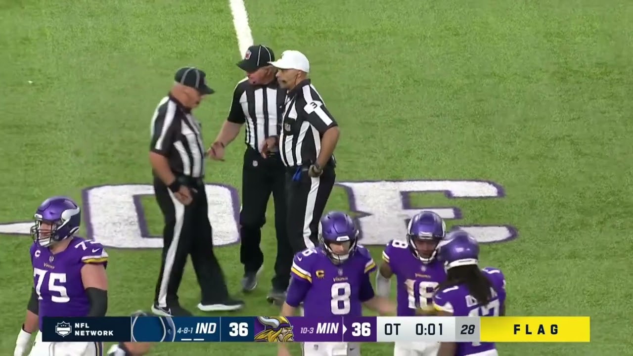 Delay of game penalty on the defense Colts vs Vikings