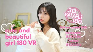 【VR 180 3D】cute and beautiful girl model VR 3D video 可愛い  美女VR ガール３D