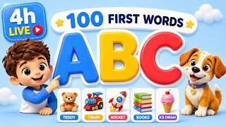 🔤 4 Hours ABC Phonics Learning for Kids  | Letters, Sounds &amp; First Words  | Speech Development