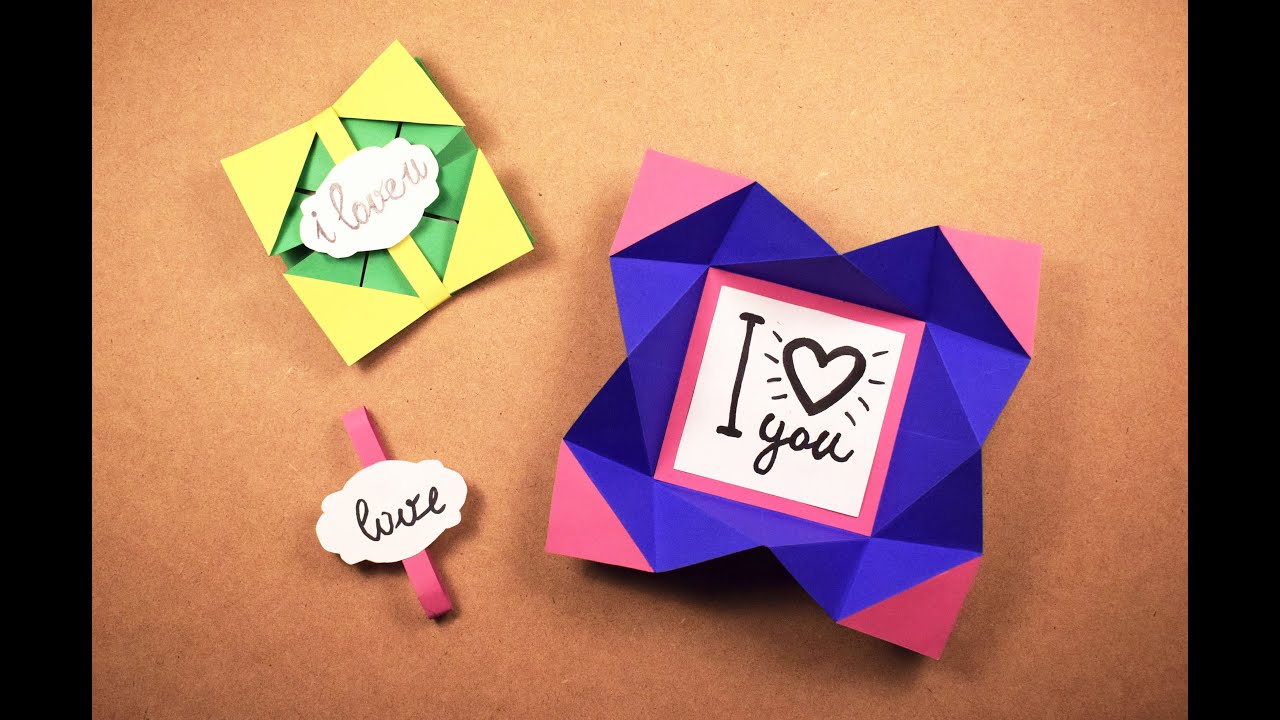 Origami Love Card Pop Up Cards Diy Projects Youtube