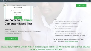 Npower Batch C Test Questions & Answers + How To Make Money Online 2021 In Nigeria Easily (Full Tip)