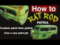 Custom painting rusty patina on a hot rod using only a airbrush faux rust
