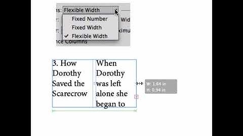 Creating Flexible Width Columns