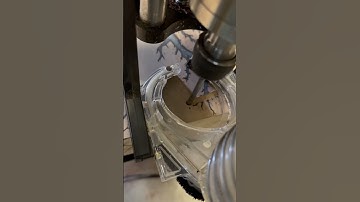 Cutting 46-inch round fractal burn dinning top using the OneFinity Elite CNC machine #onefinitycnc