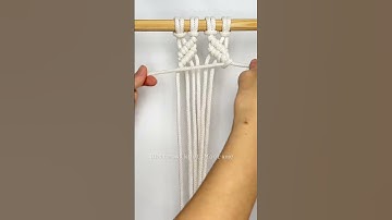 Gorgeous macrame pattern - check out slow detailed tutorial on my channel • #macramepattern #shorts