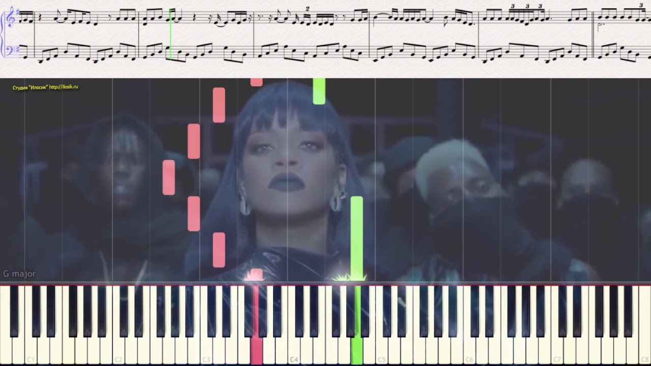 Love On The Brain - Rihanna (Ноты и Видеоурок для фортепиано) (piano cover)