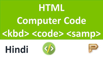 HTML kbd Tag-code Tag-Samp Tag-Hindi
